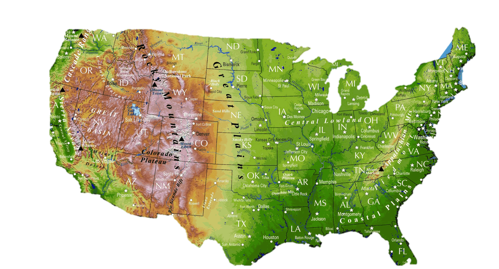 Map of the United States